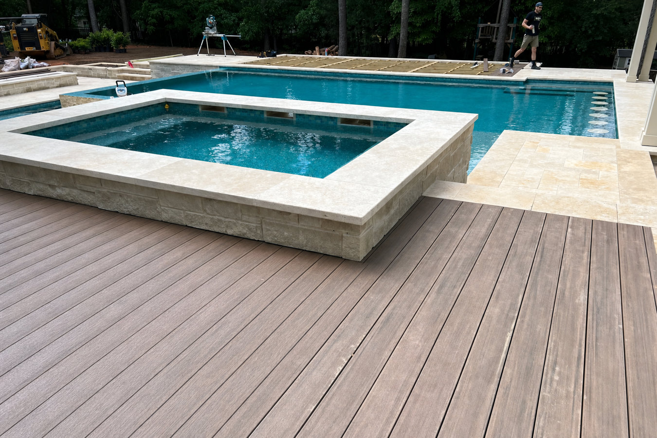 Pool deck construction